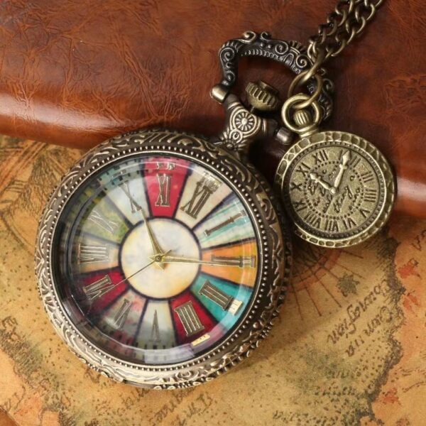 Embossed Lace British Style Pocket Watch - Image 2